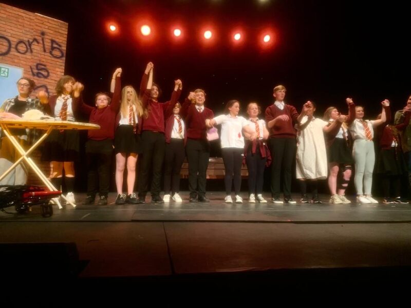 South Wirral high school students performing at the national theatre connections festival