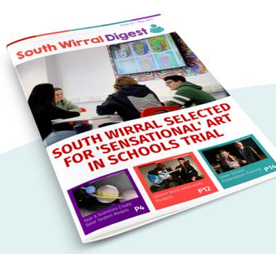 copy of the may edition of the South Wirral digest on a blank background