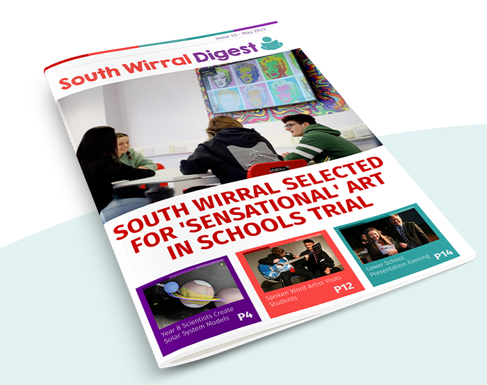 copy of the may edition of the South Wirral digest on a blank background