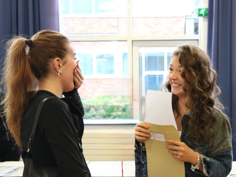 Students celebrating their GCSE Results